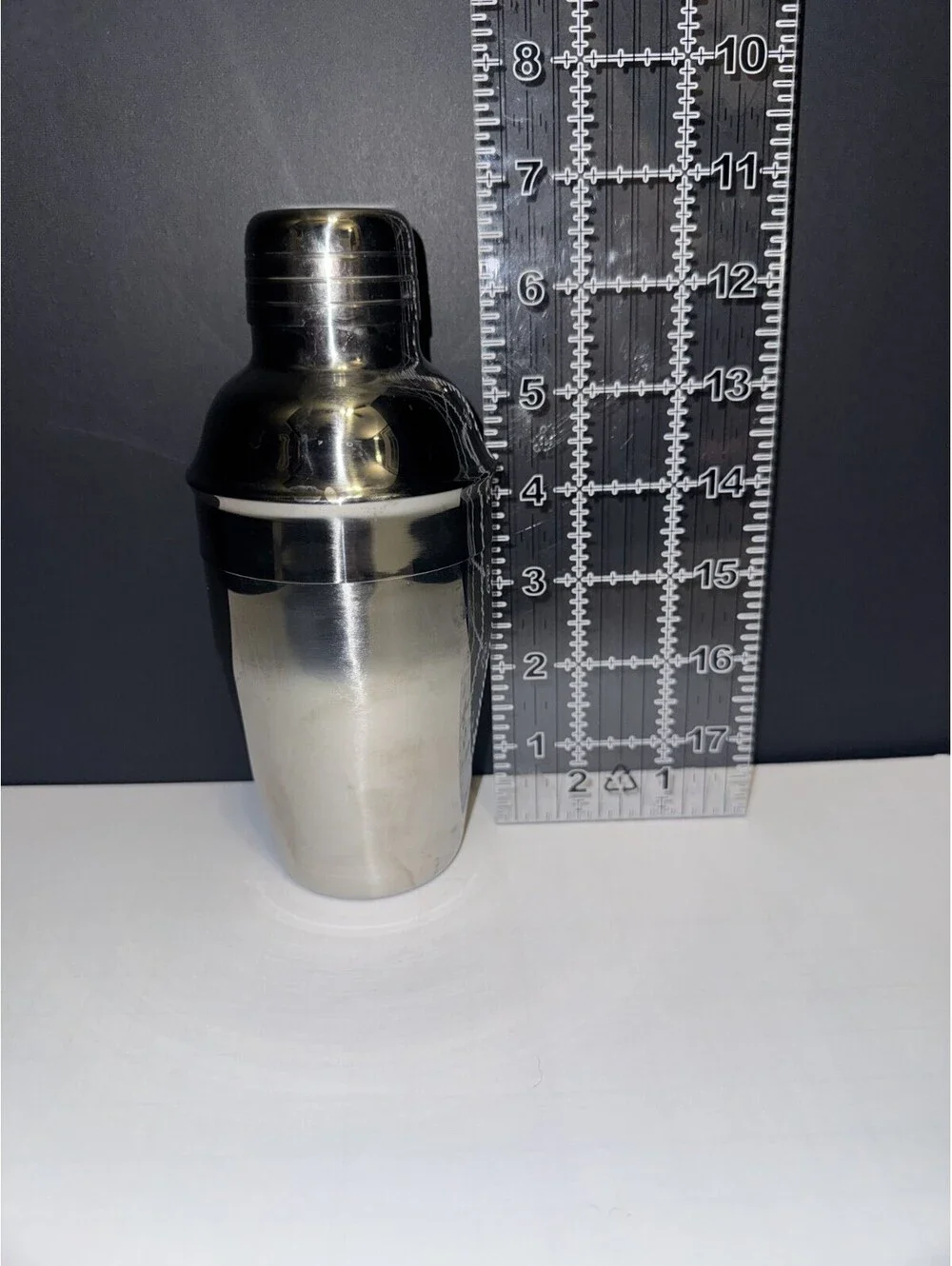 Cocktail Shaker Stainless Steel Bar Drink Mixer Premium Silver